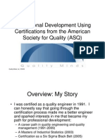 Professional Development Through ASQ Certification Exams