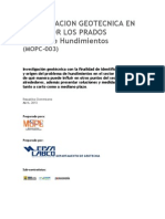 Investigación Geotécnica Del Sector Los Prados Resumen Ejecutivo MOPC-003 PDF