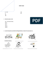 Unit 1 Test: 4/5 - The Fourth of May 25/6 - 15/3 - 11/1 - 30/10 - 12/12