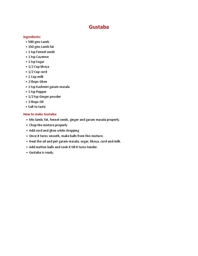 Gustaba | PDF