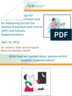 Kavle - Next Steps For Program Implementation and For Measuring Success For Anemia Prevention and Control (APC) and Calcium Supplementation
