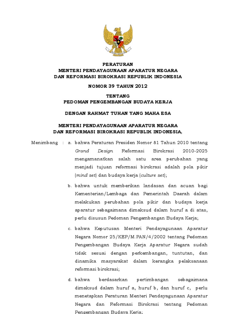 Contoh Budaya Kerja