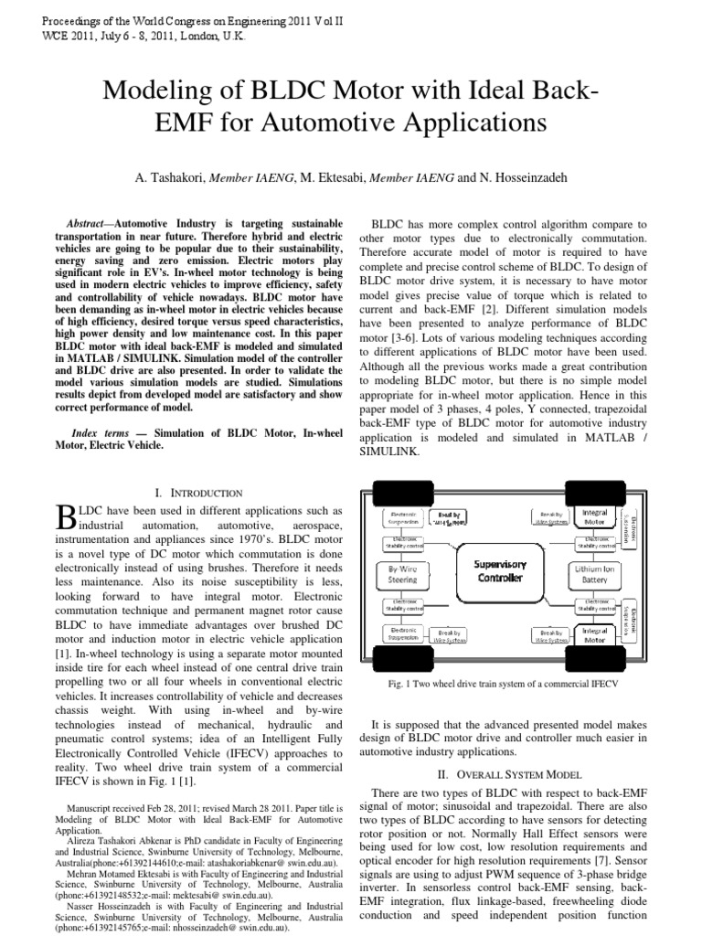 PMBLDCSimulink Permanent Brushless DC Motor Simulink Model