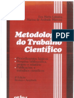 Eva Maria Lakatos &  Marina de Andrade Marconi- Metodologia do trabalho cientiÌfico