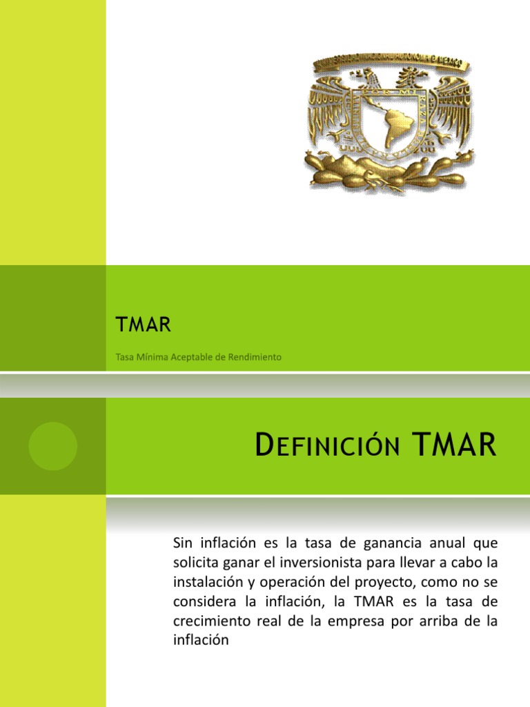 Definición y Cálculo de TMAR | PDF | Inflación | Beneficio (economía)