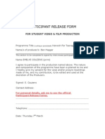 Participant Release Forms