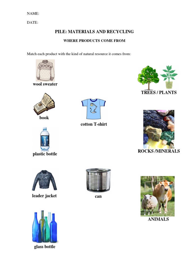 Worksheets Recycling Recycling Plastic