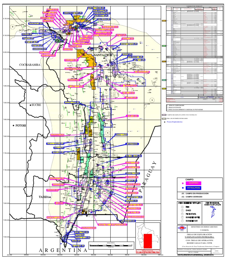 Mapa de Áreas Petroleras en Bolivia | PDF | Adobe Systems | Business
