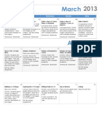 3-D Shapes Unit Pacing Calendar