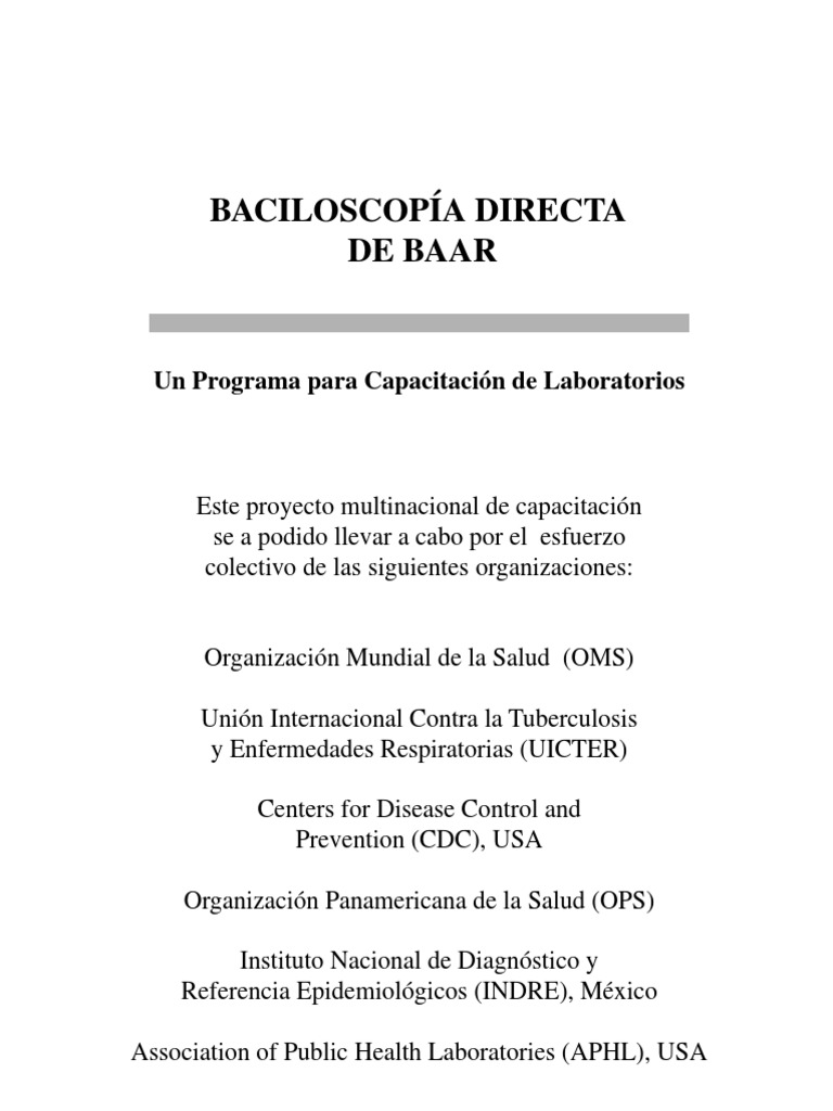 Capacitación en Baciloscopía de BAAR | PDF