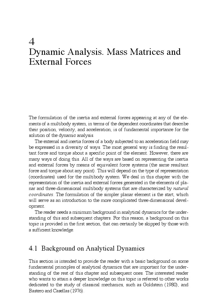 Dynamic Analysis of Multibody Systems | PDF | Computers