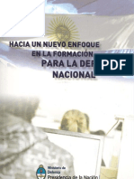 Libro Hacia Un Nuevo Enfoque en La Formacion en Defensa Nacional