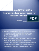 Afghanistan (1978-2012) An Economic Advantage or Curse For Pakistan's Economy