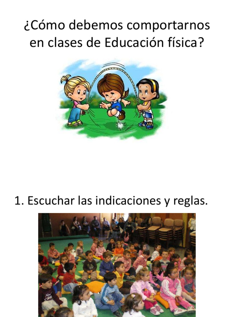 Cómo Debemos Comportarnos en Clases de Educación | PDF | Relaciones ...