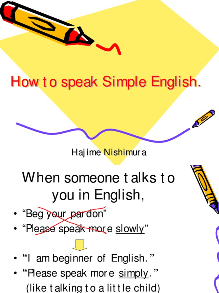 How To Speak Simple English | PDF