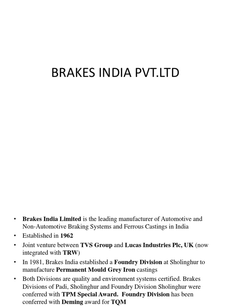 Brakes India Pvt Occupational Safety And Health Safety Free 30