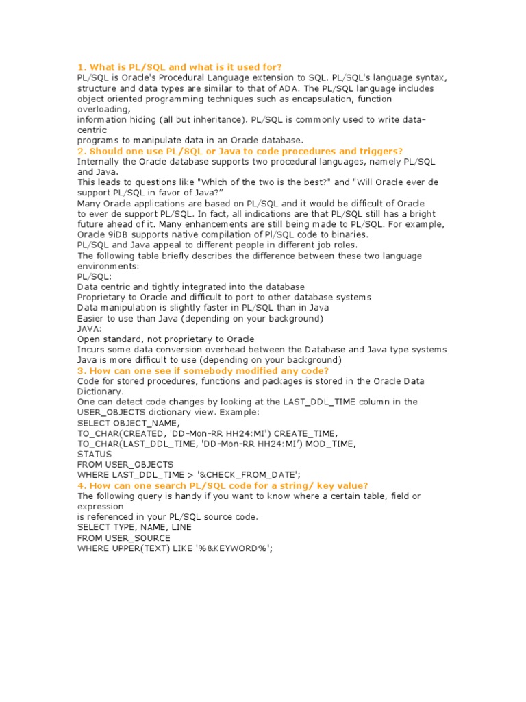 What Is Pl Sql And What Is It Used For
