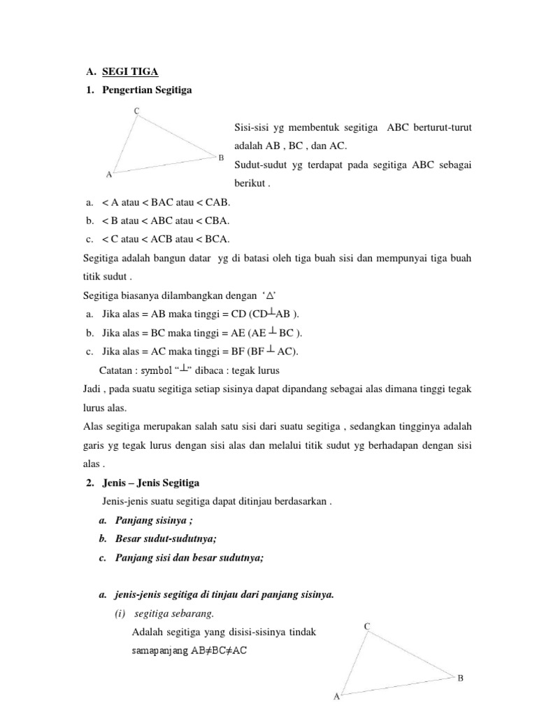 SEGITIGA Dan SEGI EMPAT Matematika Kelas VII Konsep Dan 