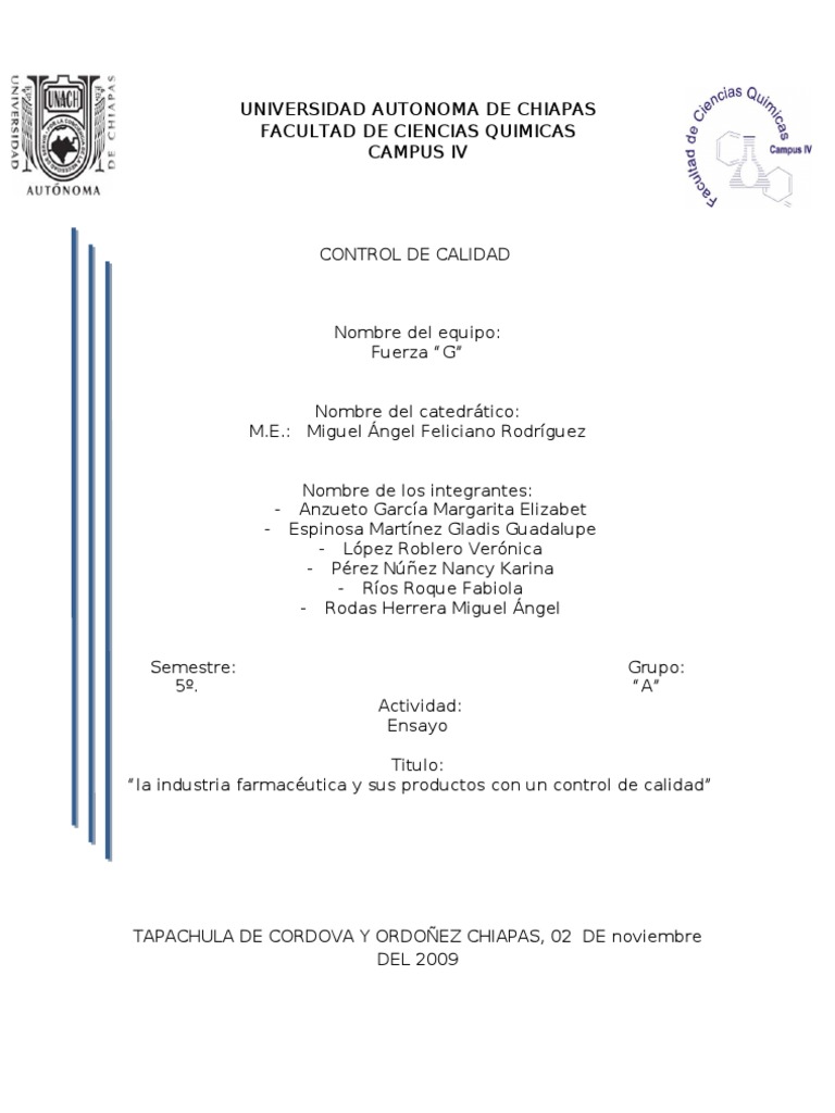 Control de Calidad en la Industria Farmacéutica | PDF | Industria ...