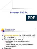 Regression Analysis One 18-05-2011