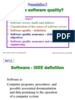 What Is Software?: - Software Errors, Faults and Failures
