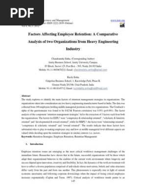 REVIEW OF LITERATURE  IN EMPLOYEE RETENTION