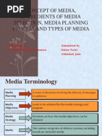 Concept of Media, Ingredients of Media Selection Final