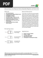 Features General Description: 5A Low Dropout Fast Response Positive Adjustable Regulator and Fixed 3.3V