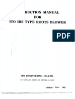 ITO IRS Roots Blower Instruction Manual