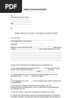 Sample Rti Application Form