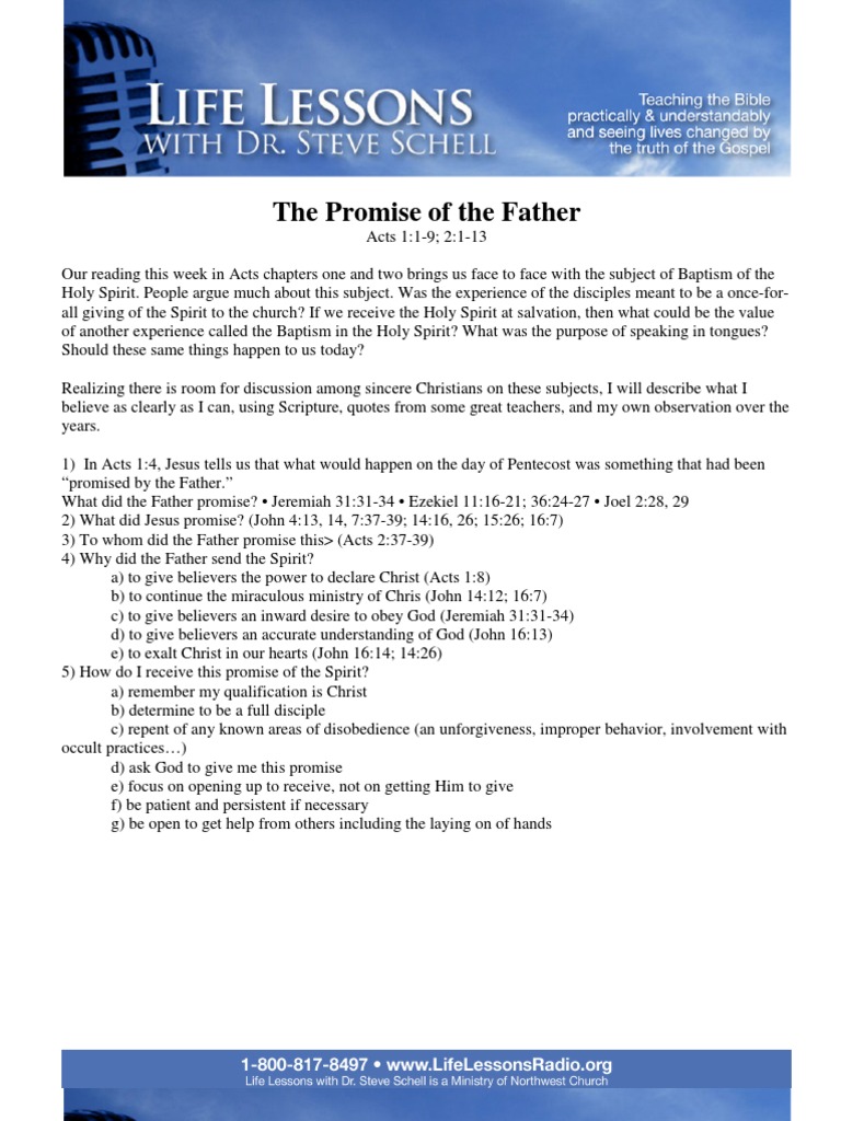 Understanding Holy Spirit Baptism | PDF | Baptism With The Holy Spirit ...