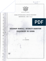 Maximum Rainfall Intensity-Duration Frequencies in Ghana