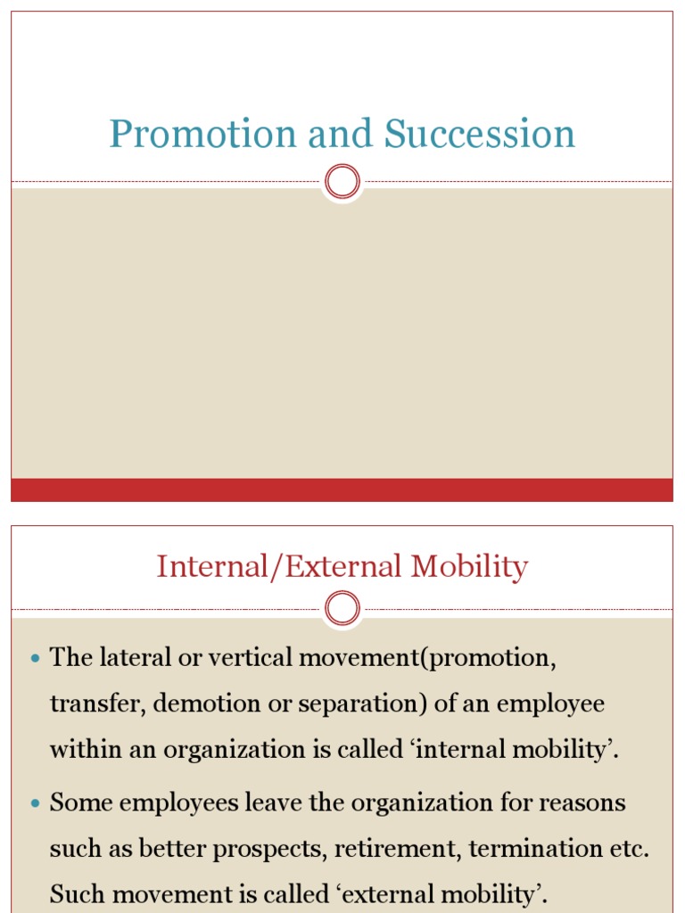 Internal Mobility and Promotion Strategies | PDF | Employment ...