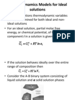 Thermodynamic Models For Ideal Solutions