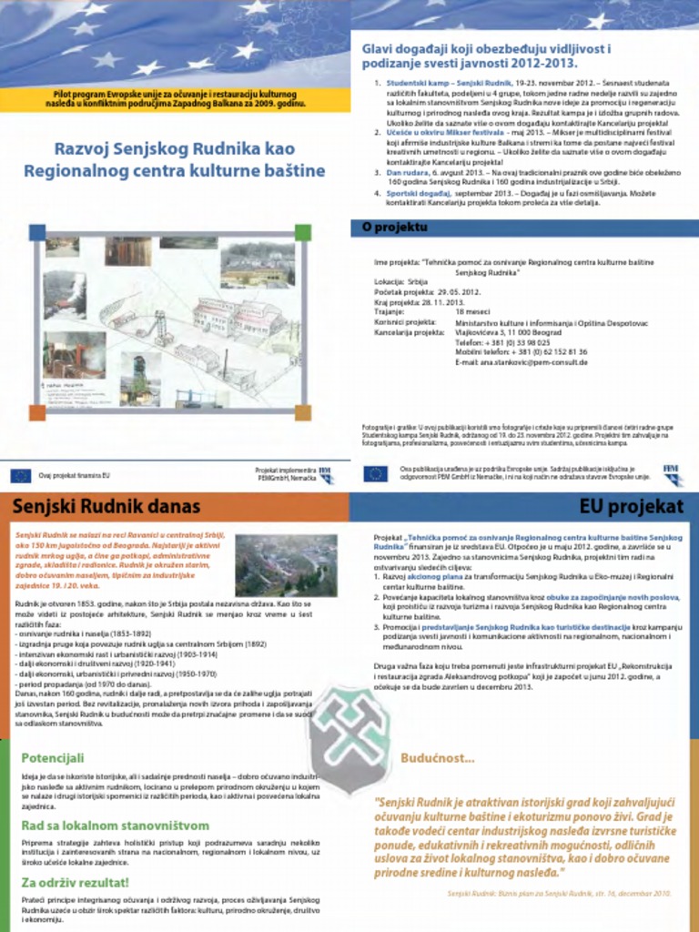 Senjski Rudnik Leaflet Serbian | PDF