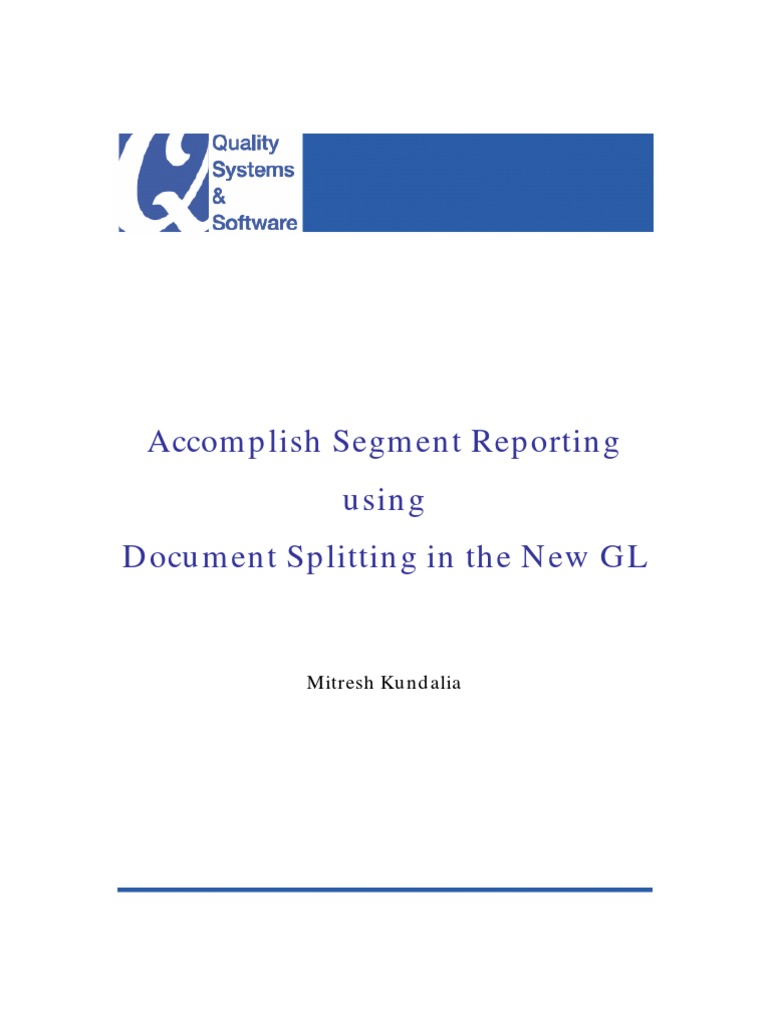 Document Splitting in Sap New GL Beginners Guide | PDF | International ...