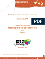 Programa Desarrollado Habilidades del Pensamiento - UNADM