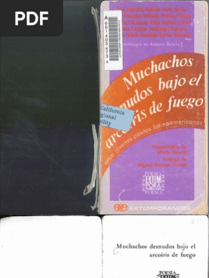 Roberto Bolano Ed Muchachos Desnudos Bajo El Arcoiris De Fuego Pdf Poesia Narrativa