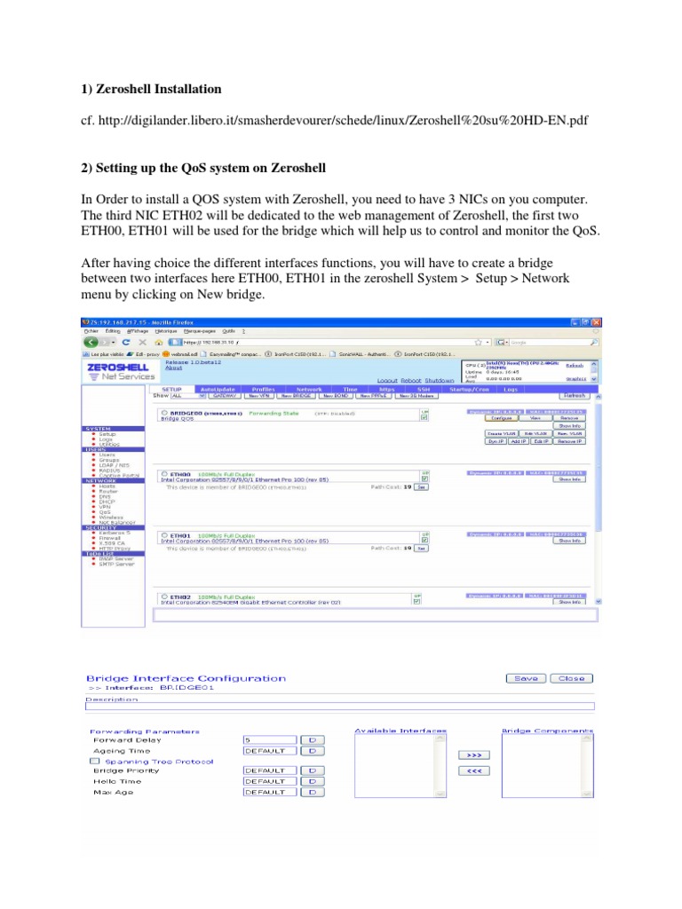 Setting Up QoS on Zeroshell | PDF