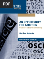 An Opportunity for Ambition