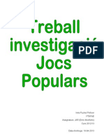 Inés Puchol. Investigació Jocs Populars