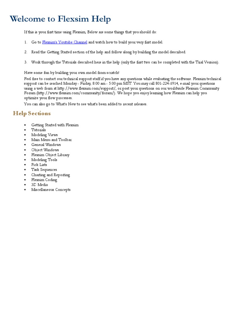 FlexSim 6.0.0 Manual | PDF