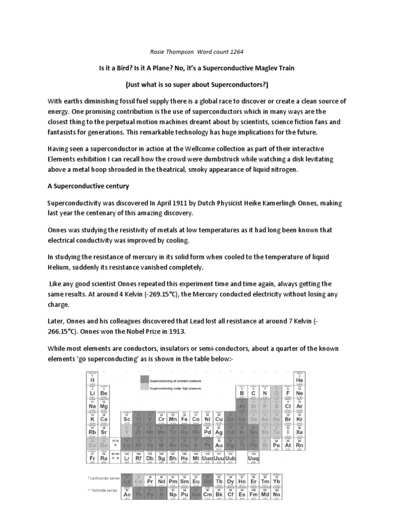 Essay on superconductors image