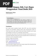 Download Aplikasi Simpan Edit Cari Hapus Data Dengan Visual Studio 2010 by Helmi Mukti Wijaya SN138105675 doc pdf