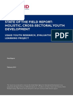 USAID State of The Field: Holistic Cross Sectoral Youth Development