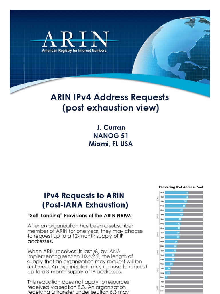 ARIN IPv4 Address Request Guidelines | PDF | Finance & Money Management