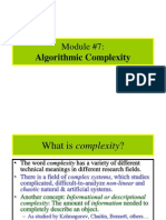 Algorithmic Complexity: Module #7