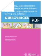 Directrices para La Preparación de Formulas Lacteas PDF