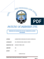 Informe de Flujo en Vertederos Triangulares