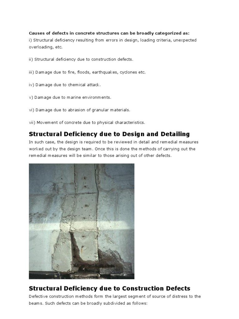 Causes of Defects in Concrete Structures Construction Aggregate